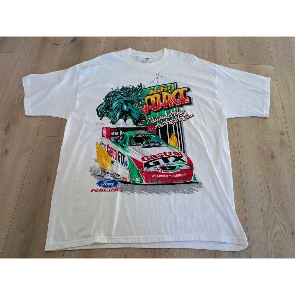 VTG John Force Untouchable Worlds Fastest Mustang Ford Racing NHRA SS Sport XL